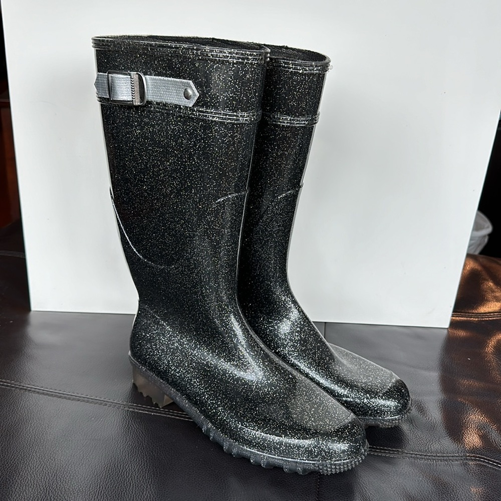 2 for $40💖 Women’s Size 41 Silver Grey Rubber Rain Boots (fits Size 9.5 to 10)